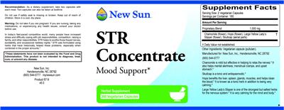 Photo of the New Sun STR Concentrate label