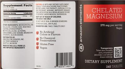 Chelated Magnesium 270 mg
