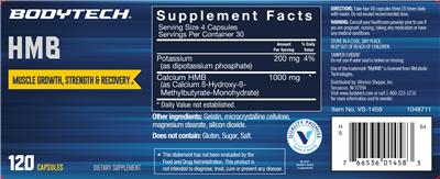 Photo of the BodyTech HMB label