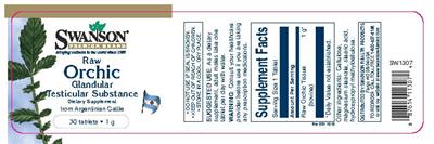 Raw Orchic Glandular Testicular Substance 1 gram