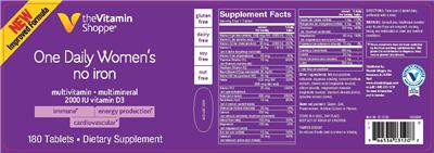 Photo of the The Vitamin Shoppe One Daily Women's No Iron label