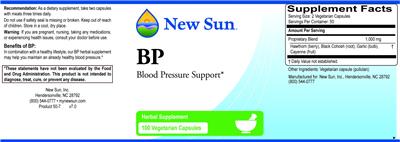 Photo of the New Sun BP label
