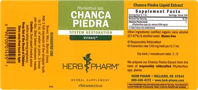 Photo of the Herb Pharm Chanca Piedra label