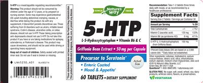 Photo of the Nature's Way 5-HTP label