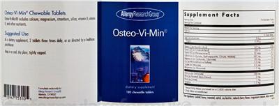 Photo of the Allergy Research Group Osteo-Vi-Min label
