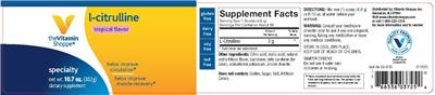 Photo of the The Vitamin Shoppe L-Citrulline Tropical Flavor label