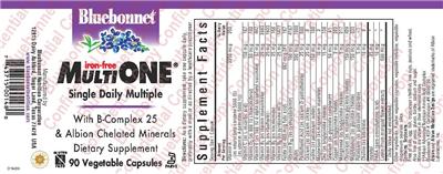 Photo of the Bluebonnet Multi One Iron-Free label