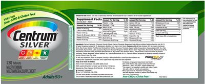 Photo of the Centrum Centrum Silver Adults 50+ label