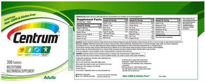 Photo of the Centrum Centrum Adults label