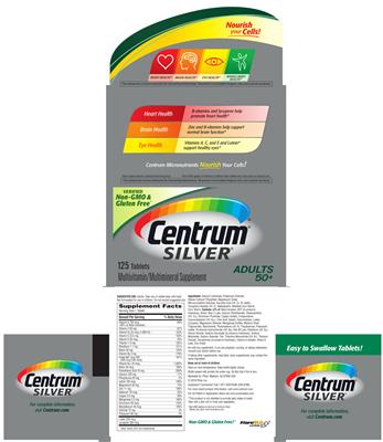 Photo of the Centrum Centrum Silver Adults 50+ label
