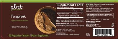 Photo of the plnt Fenugreek label
