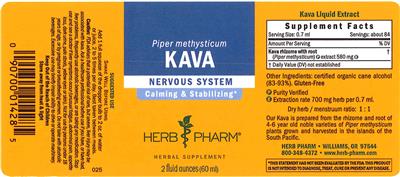 Photo of the Herb Pharm Kava label