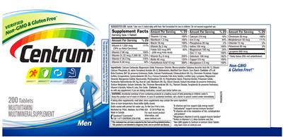 Photo of the Centrum Centrum Men label
