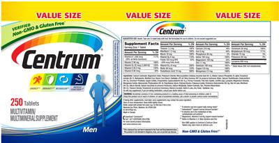 Photo of the Centrum Centrum Men label