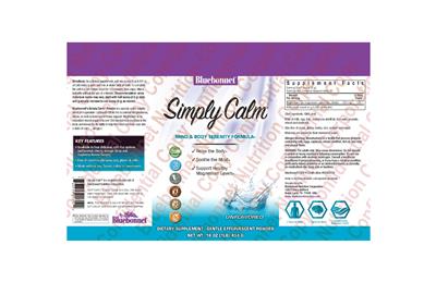 Photo of the Bluebonnet Simply Calm Powder Unflavored label