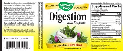 Photo of the Nature's Way Digestion with Enzymes label