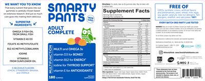 Photo of the SmartyPants Adult Complete label