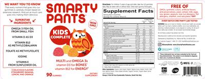 Photo of the SmartyPants Kids Complete label
