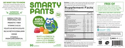Photo of the SmartyPants Kids Complete and Fiber label