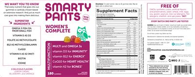Photo of the SmartyPants Women's Complete label
