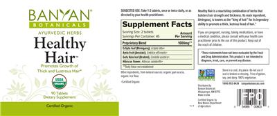 Photo of the Banyan Botanicals Healthy Hair label