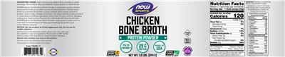 Photo of the NOW Sports Chicken Bone Broth label