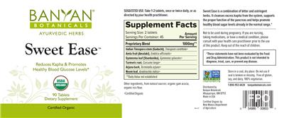 Photo of the Banyan Botanicals Sweet Ease label