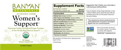 Photo of the Banyan Botanicals Women's Support label