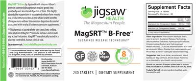 Photo of the Jigsaw Health MagSRT B-Free label
