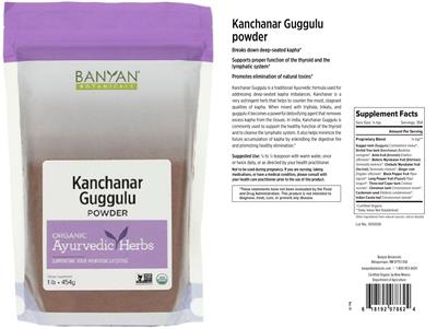 Photo of the Banyan Botanicals Kanchanar Guggulu Powder label