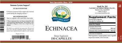 Photo of the Nature's Sunshine Echinacea label