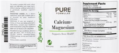 Calcium + Magnesium - PureFormulas | Suppleroo