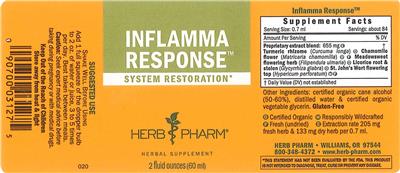 Photo of the Herb Pharm Inflamma Response label