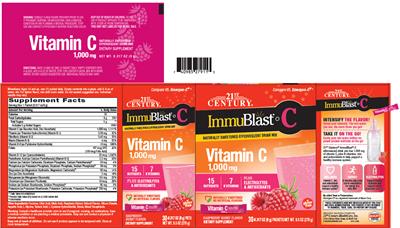 ImmuBlast-C Raspberry Burst Flavor のラベル画像（NIH DSLD）