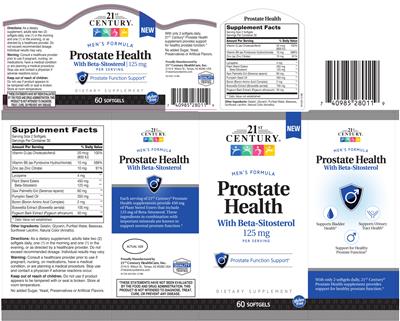 Photo of the 21st Century Prostate Health label