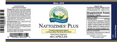 Photo of the Nature's Sunshine Nattozimes Plus label