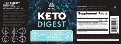 Label of Keto DIGEST