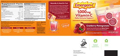Photo of the Emergen-C 1,000 mg Vitamin C Cranberry-Pomegranate label