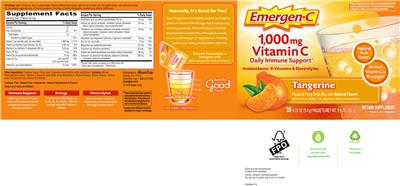 Photo of the Emergen-C 1,000 mg Vitamin C Tangerine label