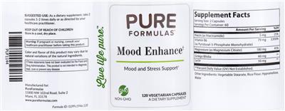 Photo of the PureFormulas Mood Enhance label