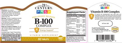 Photo of the 21st Century B-100 Complex label