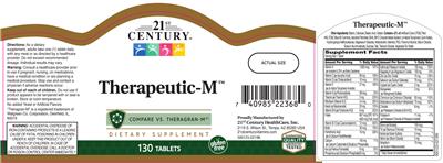 Photo of the 21st Century Therapeutic-M label