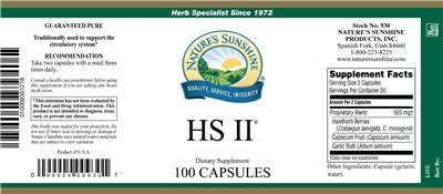 Photo of the Nature's Sunshine HS II label