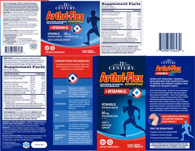 Photo of the 21st Century Arthri-Flex Advantage + Vitamin D3 label