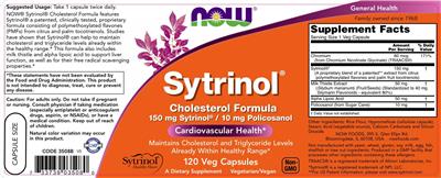 Photo of the NOW Sytrinol label