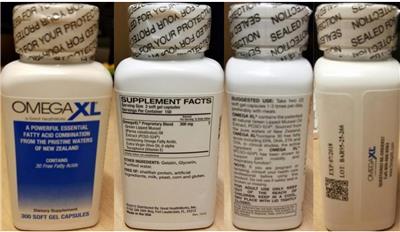 Photo of the Great Healthworks Omega XL label