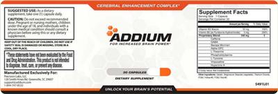 Photo of the Precision Labs Addium label