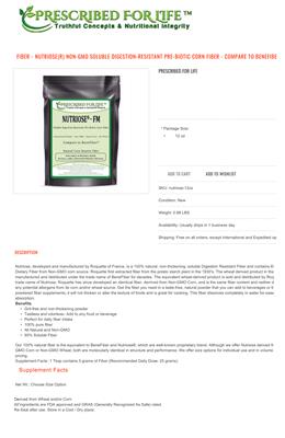Photo of the Prescribed For Life Nutroise-FM label