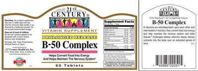Photo of the 21st Century B-50 Complex label