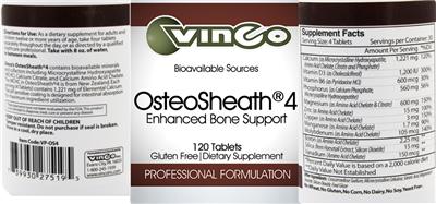 Photo of the Vinco OsteoSheath 4 label